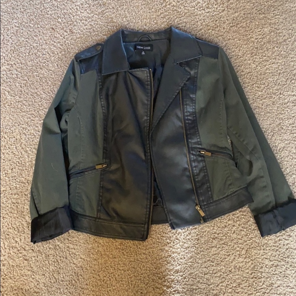 Leather/ jean jacket